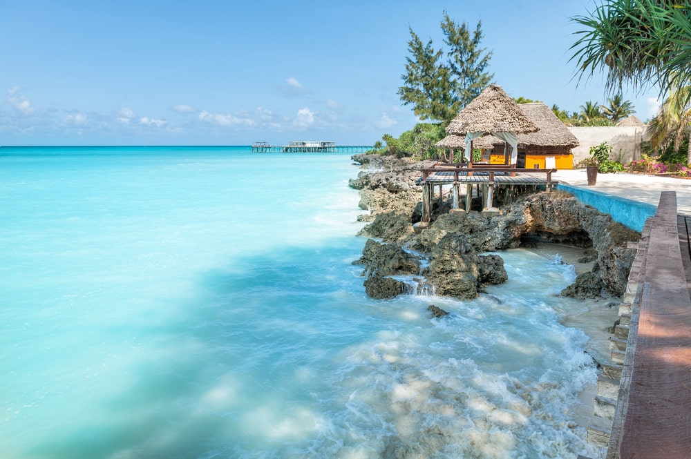 Close up of a beach in Zanzibar