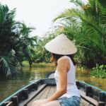 Girl in the Mekong river, Vietnam