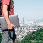 Digital nomad travelling to different cities