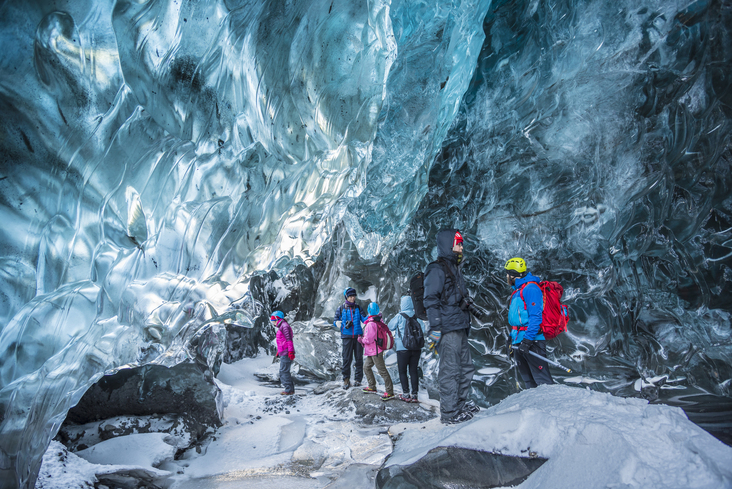 Ice caves in Iceland