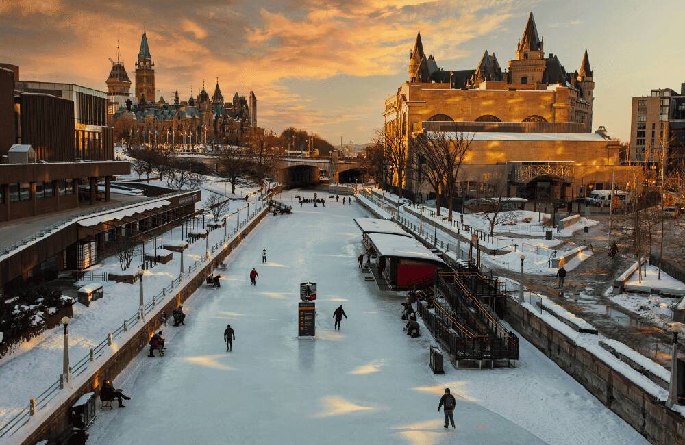 Rideau Canal during winter